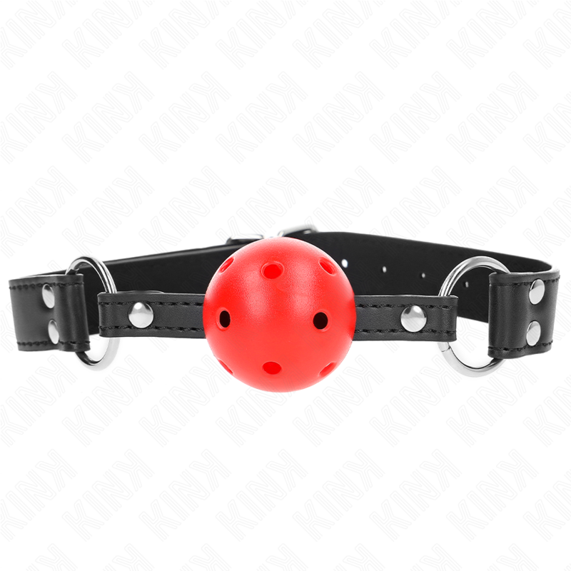 Bâillon BDSM Respirant Double Rivet Réglable - Kink