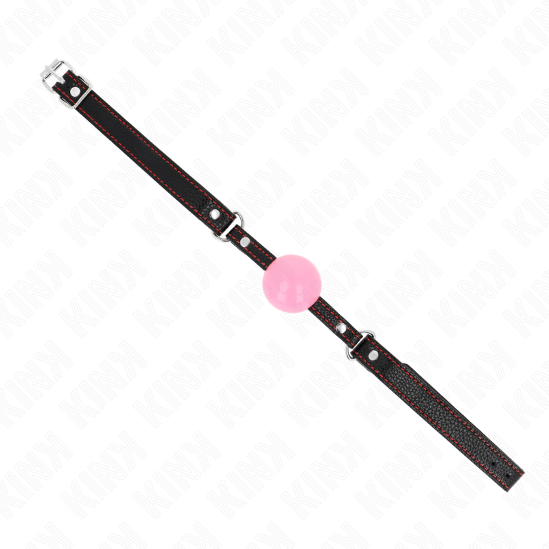 Bâillon Boule BDSM Or Rose 4 cm Sangle Réglable Silicone - Kink