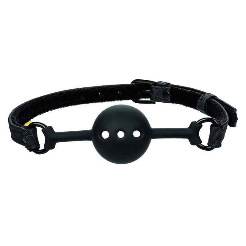 Bâillon Boule BDSM Respirant Boundless Cuir Végan Réglable - CalExotics