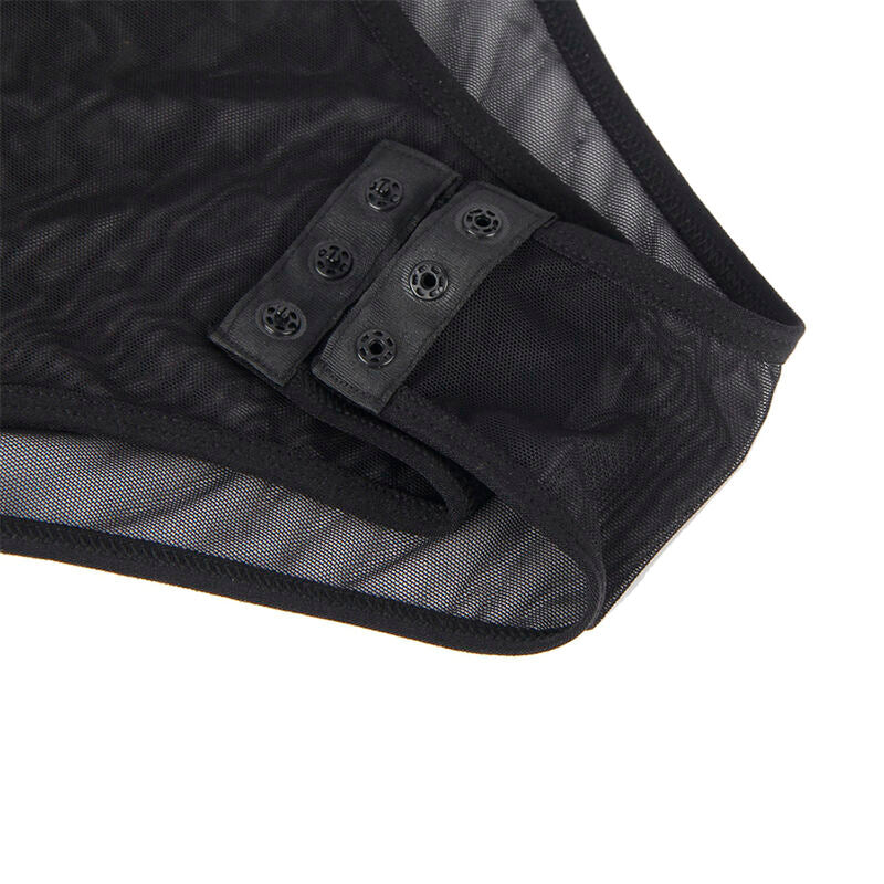 Body Sexy en Dentelle Noir Coupe Ajustée Taille S/M - Subblime