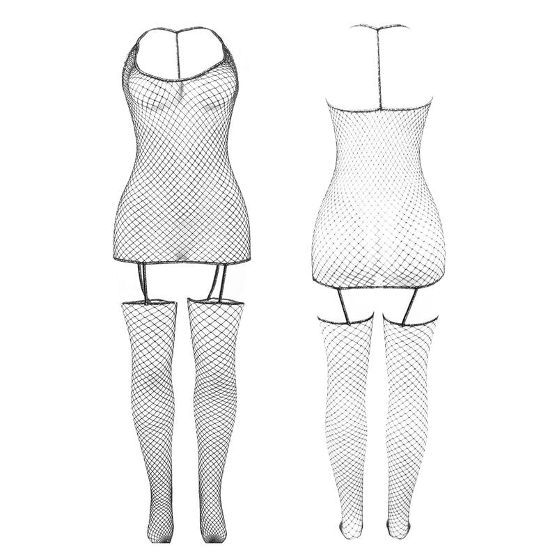 Bodystocking Résille Brillante Taille Unique Effet Séduisant - Subblime