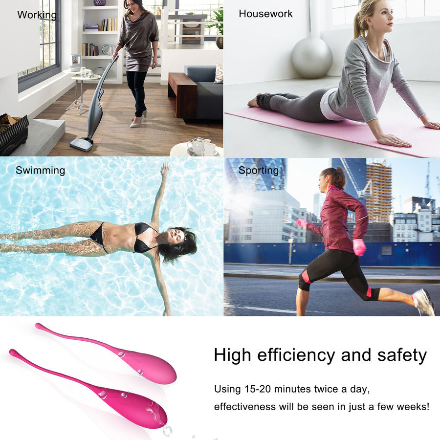 Boules de Geisha Kegel Fit Set Progressif 6 Poids Étanche IPX7 - Leslie