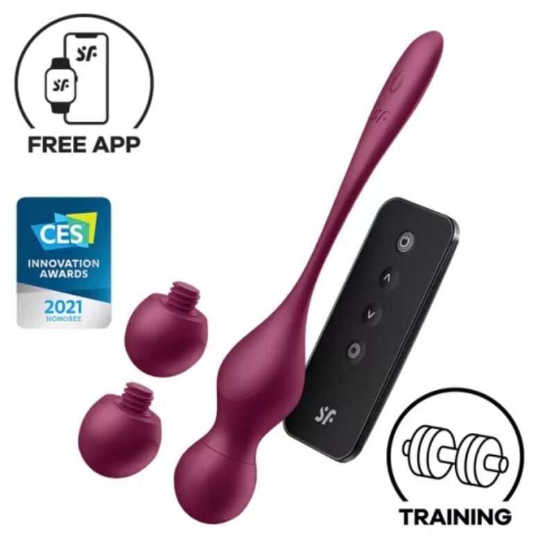 Boules de Geisha Vibrantes Love Birds Vary 12 Modes Application - Satisfyer