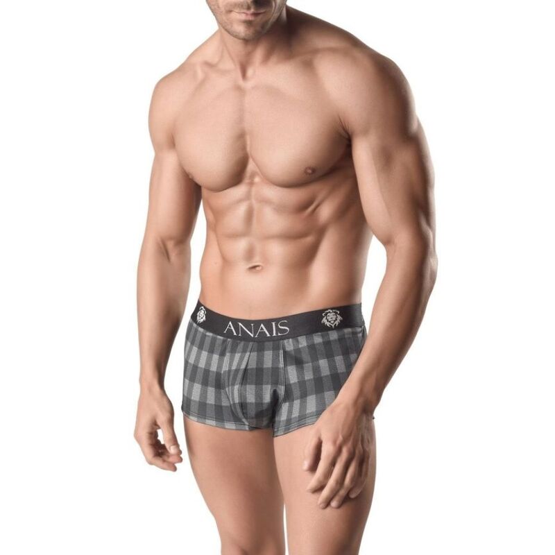 Boxer Homme Aegis Coupe Sportive Imprimé Carreaux Gris - Anais Men