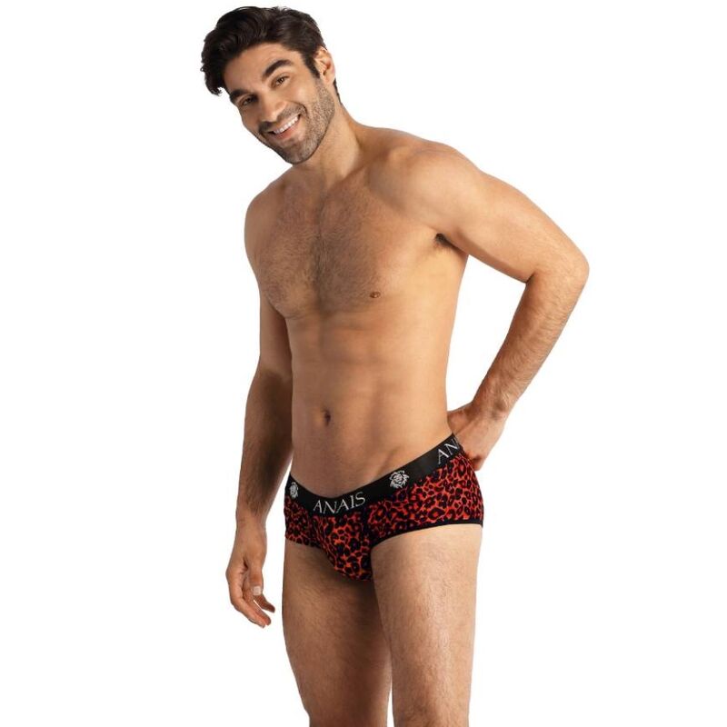 Boxer Homme Tribal Microfibre Rouge Imprimé Animal Coupe Sportive - Anais Men