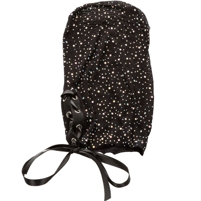 Cagoule BDSM Sensorielle Radiance Maille Strass Laçage Corset - CalExotics
