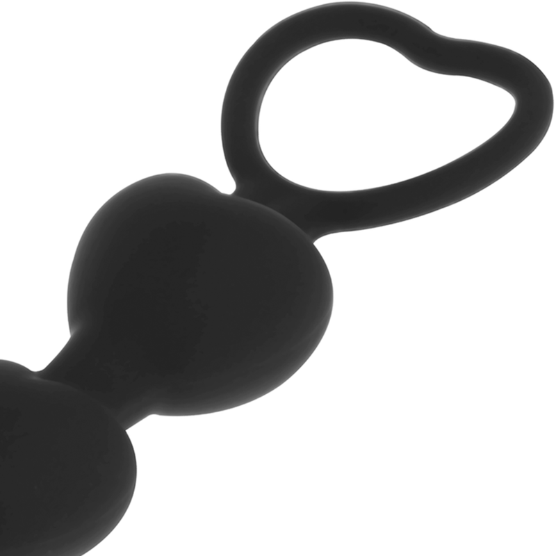 Chapelet Anal Mila Perles Graduées Silicone Flexible 5 Boules - Black&Silver