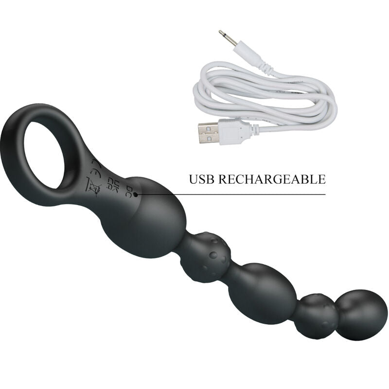 Chapelet Anal Vibrant Van Perlé 10 Vibrations Rechargeable - Pretty Love