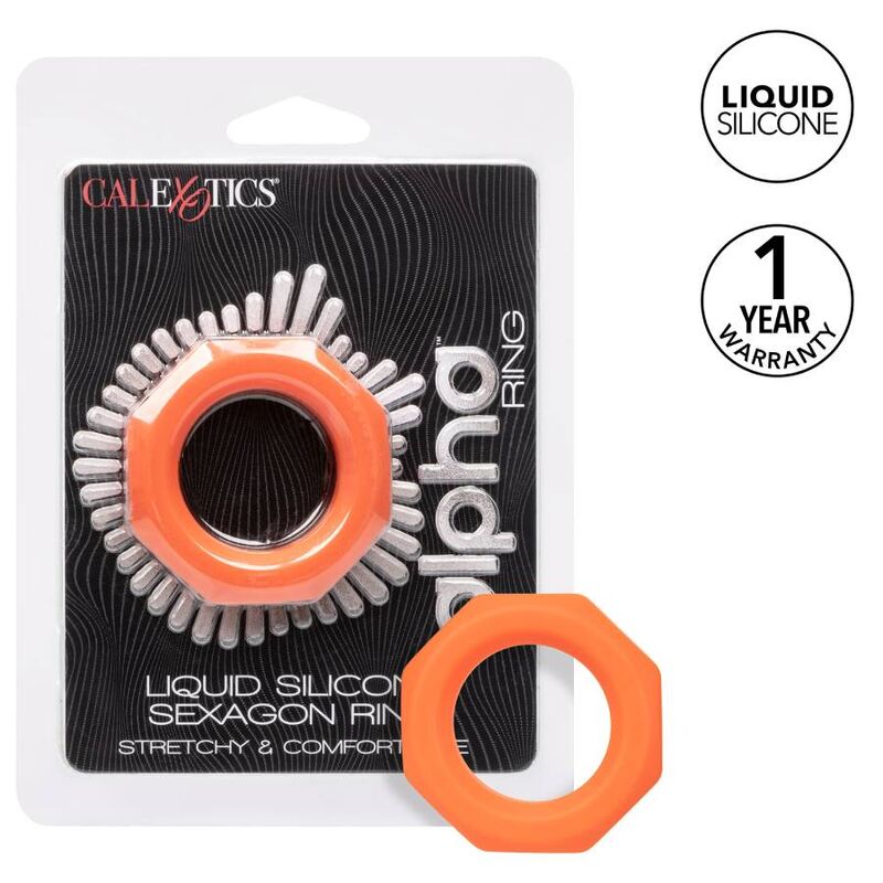 Cockring Alpha Sexagon Design Hexagonal Extensible Étanche - CalExotics