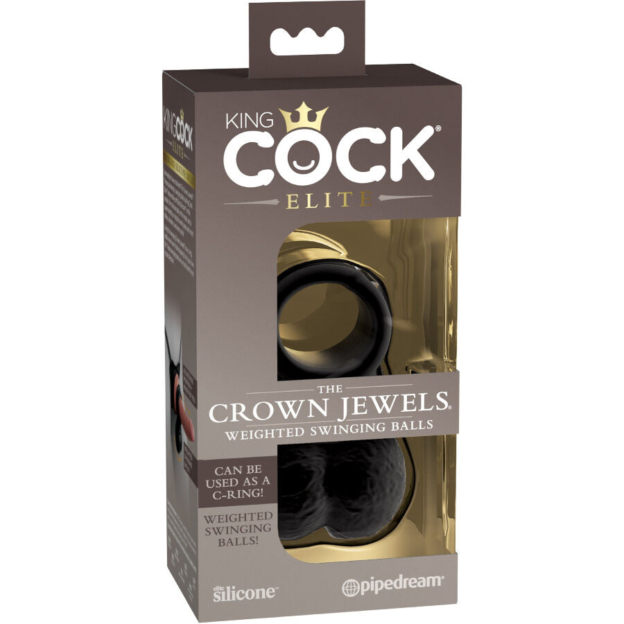 Cockring Boules Pétillantes Crown Jewels Double Densité Silicone - King Cock Elite