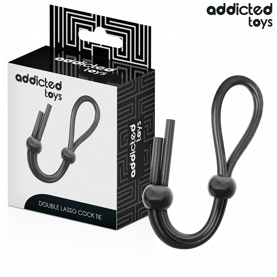 Cockring Corde Silicone Double Boucle Ajustable - Addicted Toys