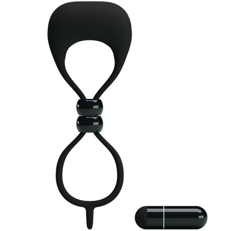 Cockring Double Anneau Vibrant Pénis et Testicules Silicone - Pretty Love
