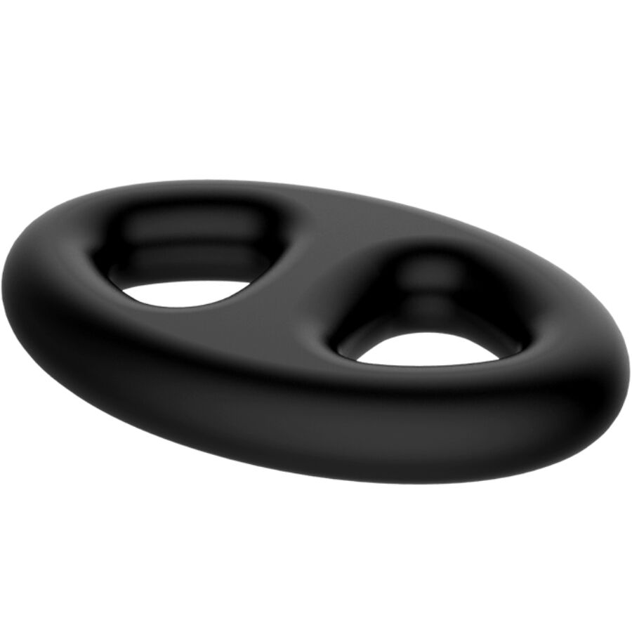 Cockring Double Ovale Silicone Souple Ajustable Étanche - Crazy Bull