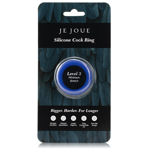 Cockring Souple Silicone Bleu Niveau Débutant Confortable - Je Joue