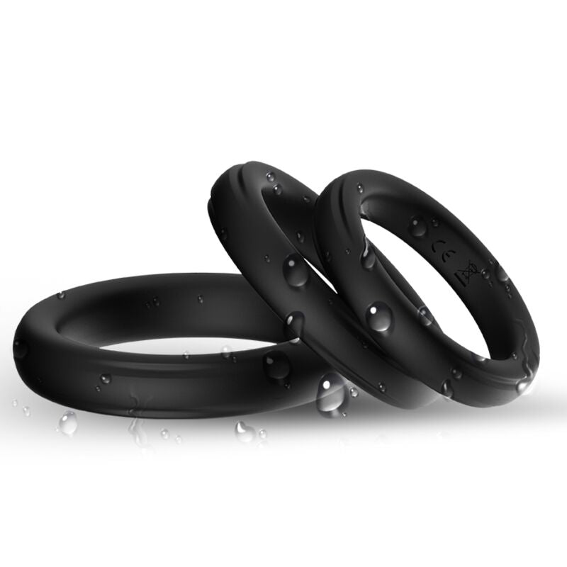Cockring Triple Anneau Silicone Lumineux Extensible - Armony