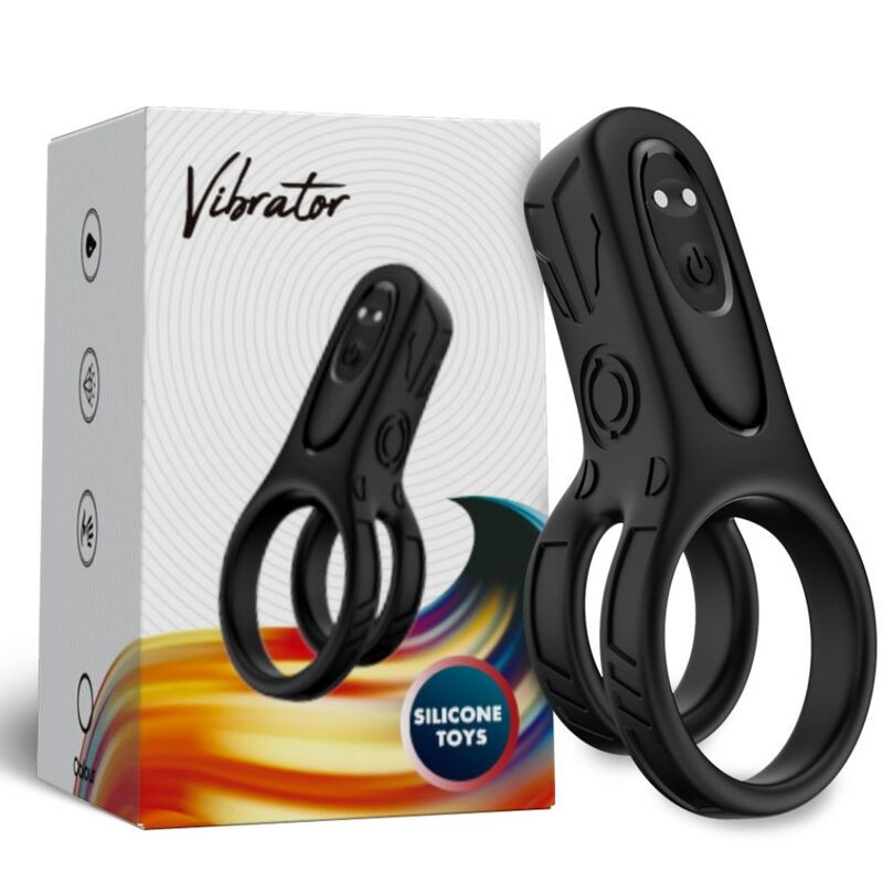Cockring Vibrant Double Anneau 9 Modes Rechargeable Étanche - Armony