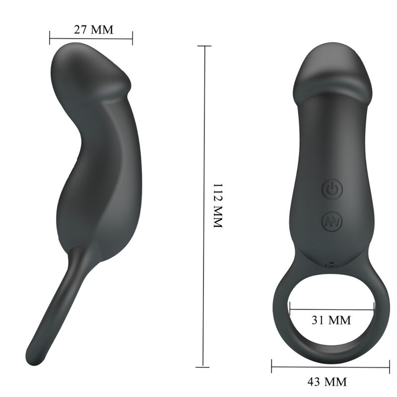 Cockring Vibrant Trae Stimulateur Clitoridien 7 Modes Rechargeable - Pretty Love