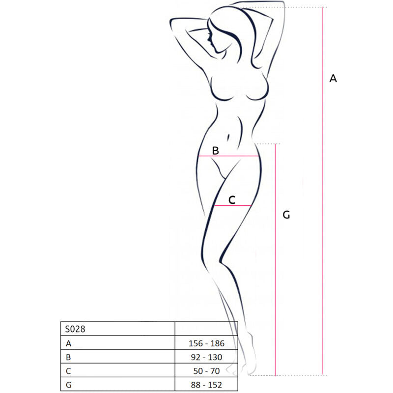 Collant Ouvert Jarretière S028 Imprimé Sensuel Taille Unique - Passion