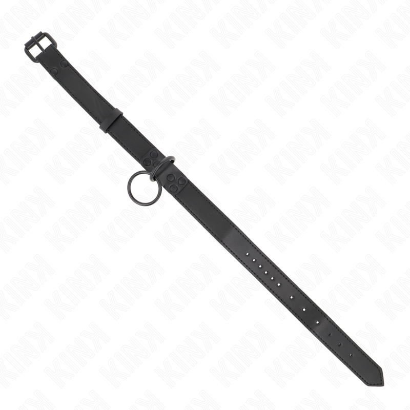 Collier BDSM avec Laisse Cuir Ajustable 37-54 cm Boucle Métal - Kink