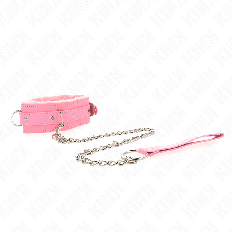 Collier BDSM avec Laisse Métallique 65 cm Réglable 36-42 cm - Kink