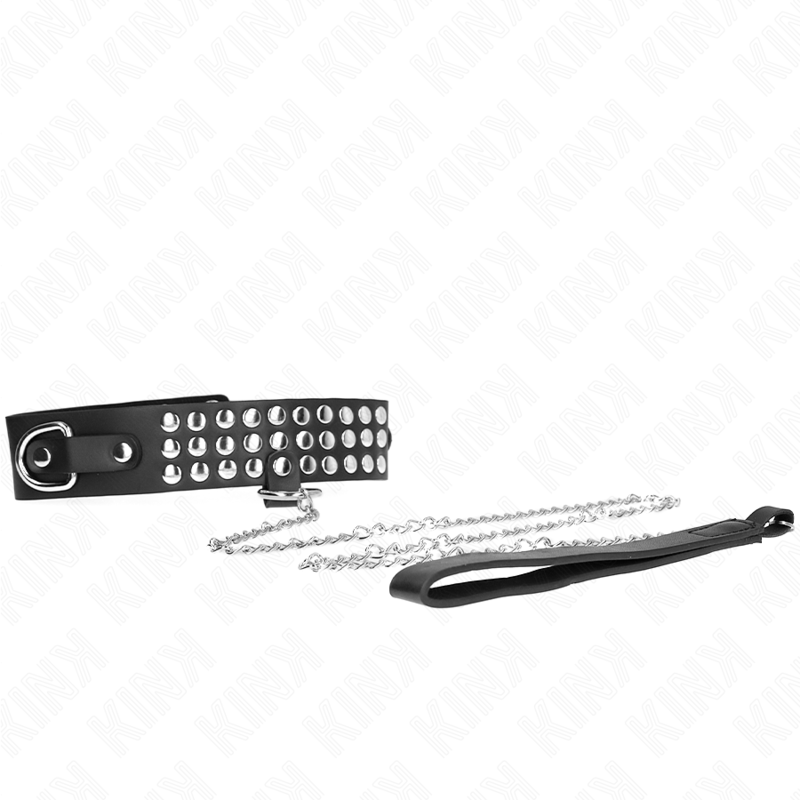 Collier BDSM avec Laisse Strass Réglable 37-42 cm - Kink
