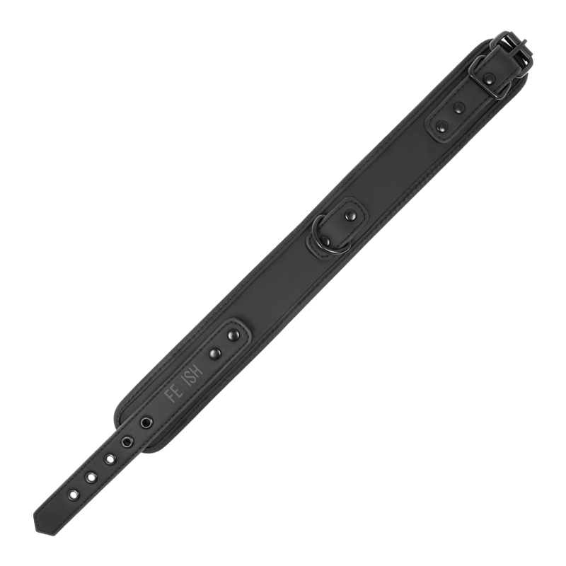 Collier BDSM Chaîne Laisse Néoprène Cuir Vegan Sans Nickel - Fetish Submissive