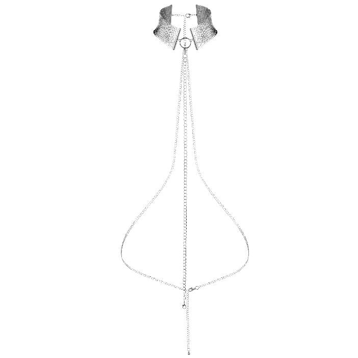 Collier Bondage Métallisé Argent Désir Métallique - Bijoux Indiscrets