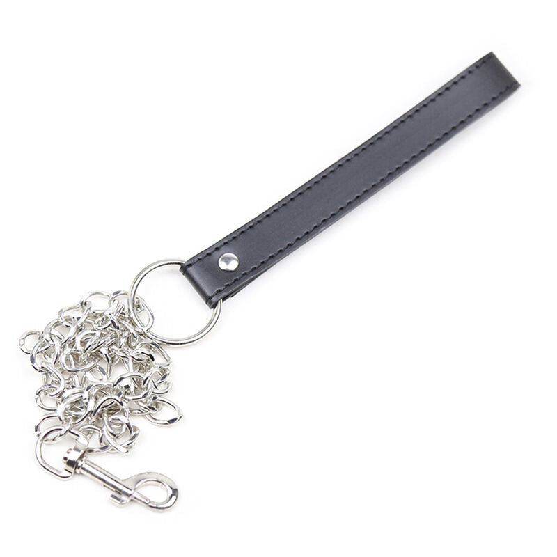 Collier de Soumission BDSM 3 Anneaux Simili Cuir Ajustable - Ohmama