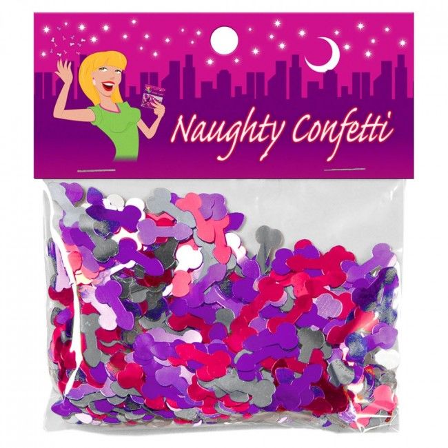 Confettis Pénis Métalliques Naughty Confetti 4 Couleurs 15g - Kheper Games