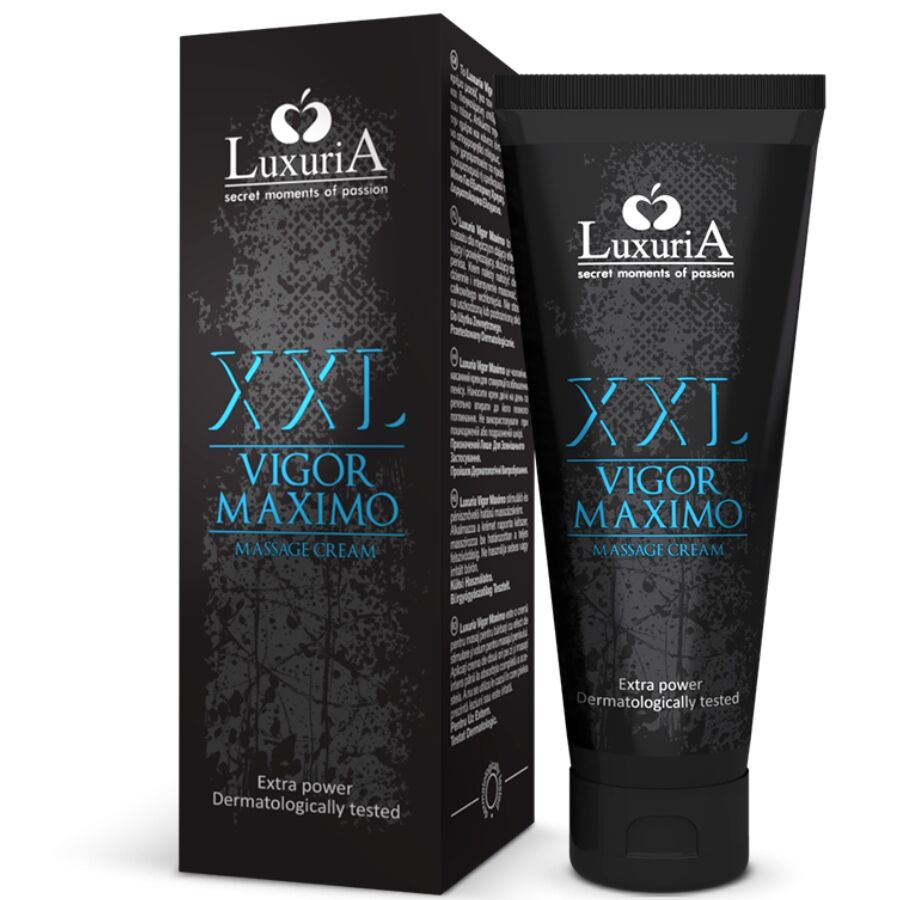 Crème de Massage Pénis Vigor Maximo XXL 75 ml Actifs Naturels - Intimateline