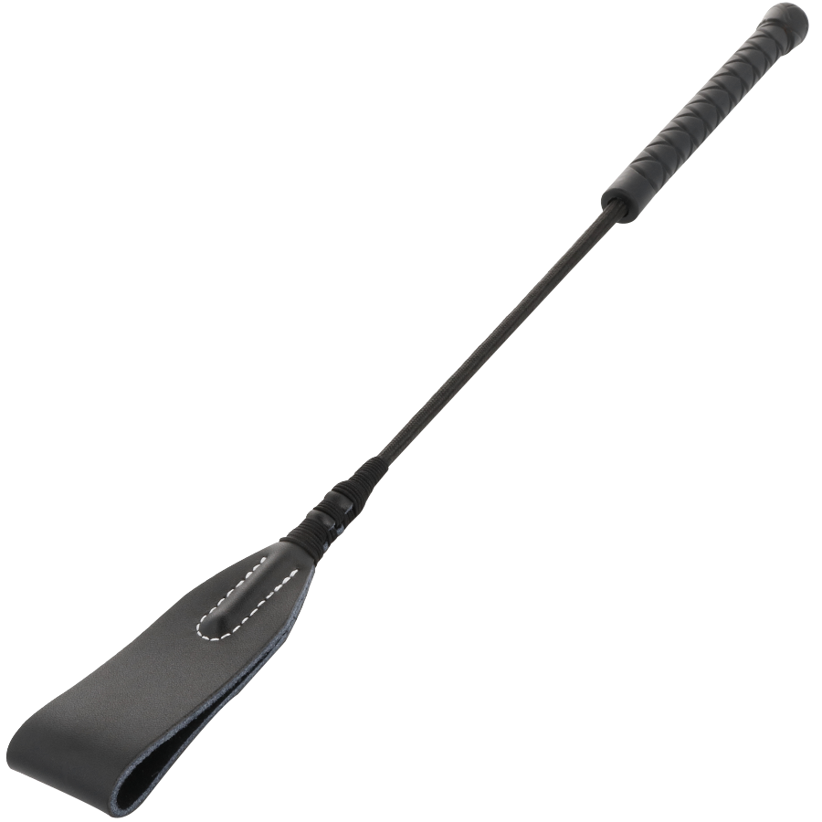 Cravache Fétichiste Noir Pointe PVC Souple 45 cm - Darkness