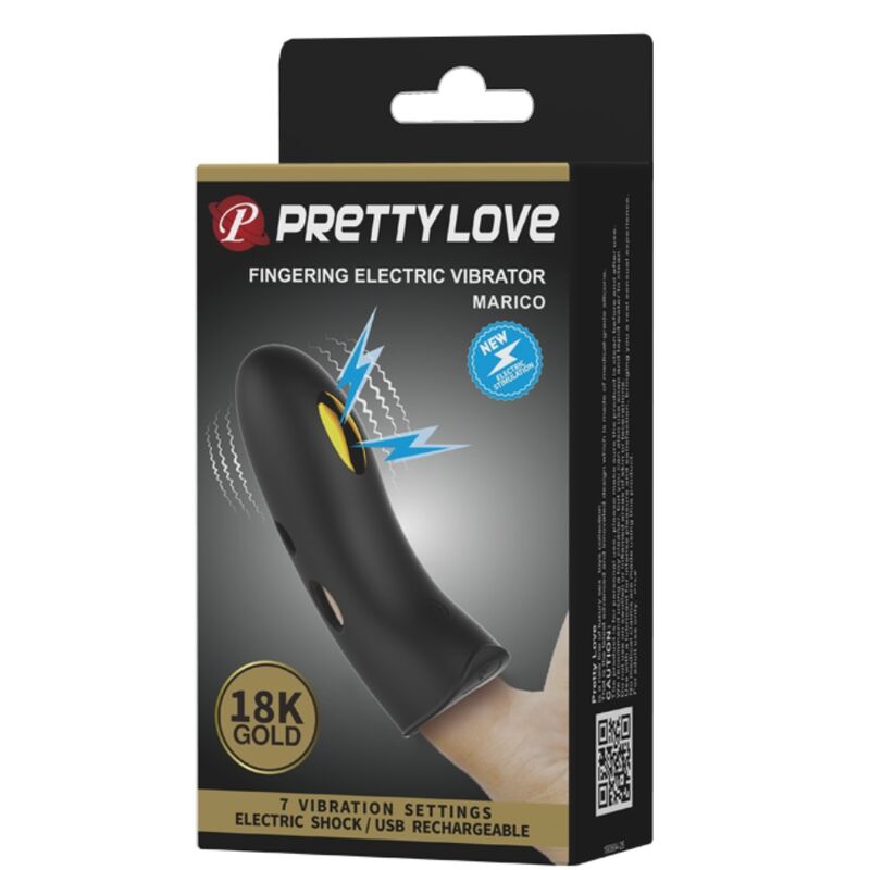 Doigt Stimulateur Électro Marico Silicone 7 Vibrations Rechargeable - Pretty Love