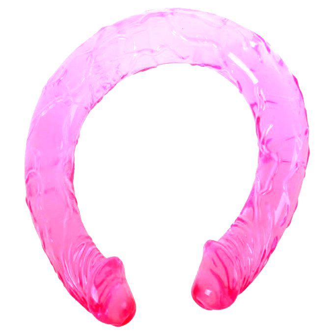 Double Gode Flexible 44,5 cm - Gélatine Souple Double Tête - Baile