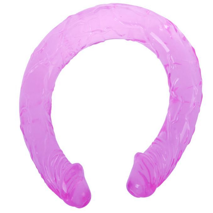 Double Gode Flexible 44,5 cm - Gélatine Souple Double Tête - Baile
