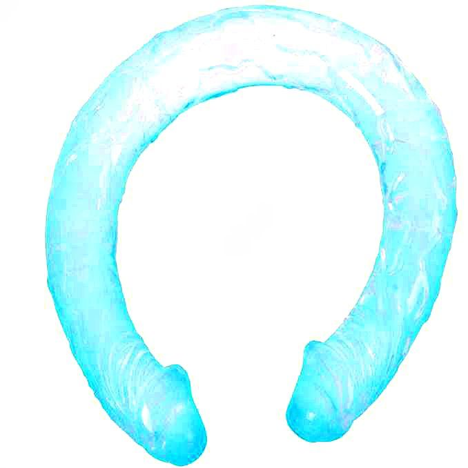 Double Gode Flexible 44,5 cm - Gélatine Souple Double Tête - Baile