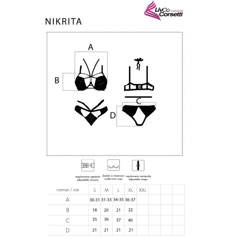 Ensemble Lingerie Nikrita Soutien-Gorge et Culotte Dentelle - Livco Corsetti