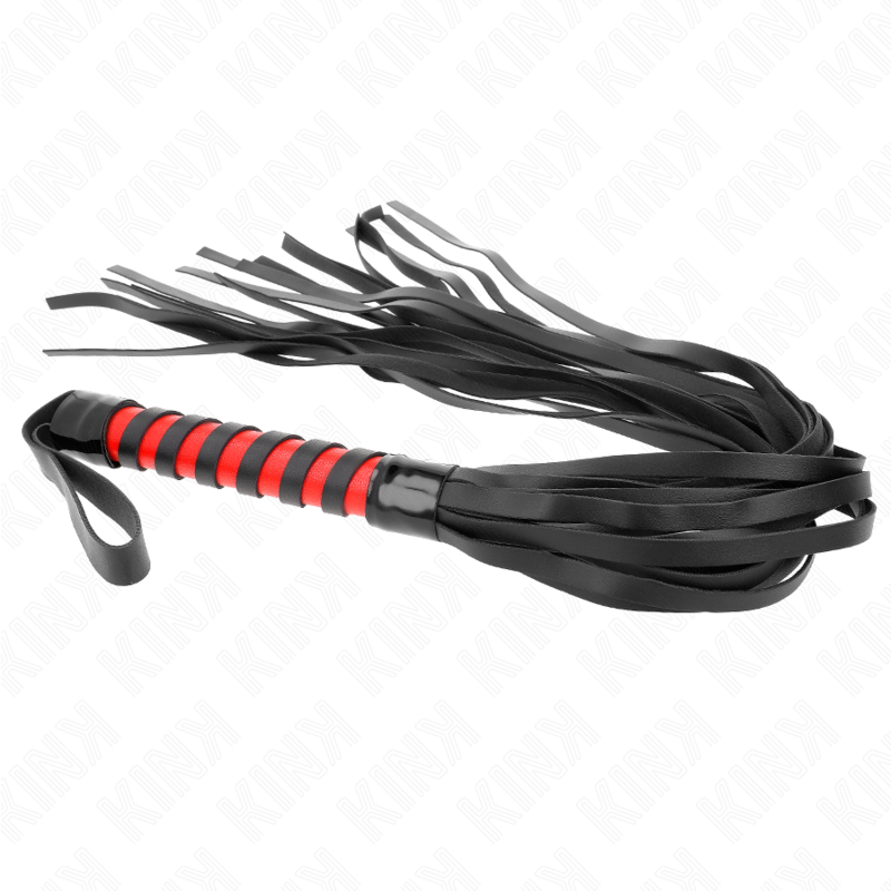 Fouet BDSM Long Rayé 70 cm Poignée Ergonomique - Kink