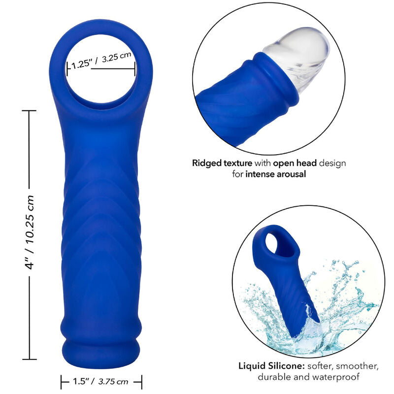 Gaine à Pénis Admiral Wave Texturée avec Sangle Scrotum - CalExotics