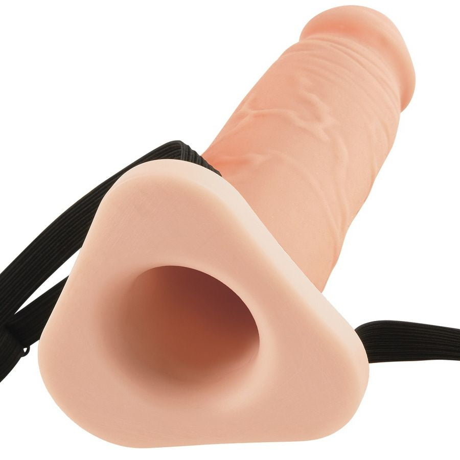 Gaine à Pénis Creuse Silicone Double Densité 20 cm avec Harnais - Fantasy X-Tensions