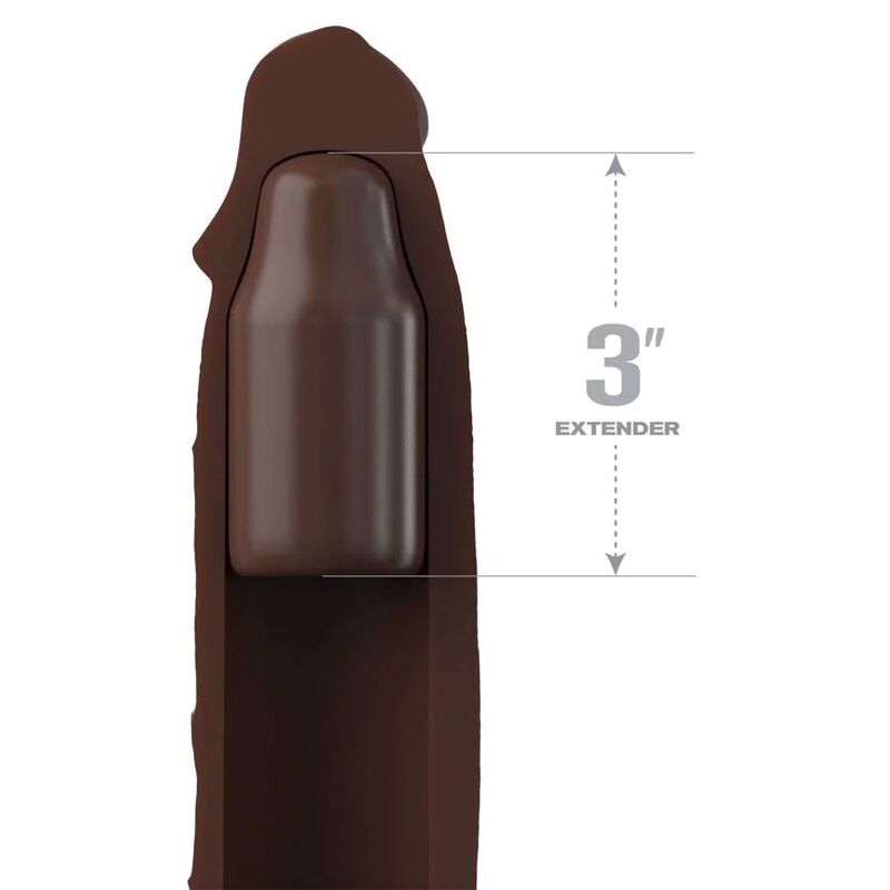 Gaine à Pénis Extensible Sleeve avec Plug Anal Intégré 22,86 cm - Fantasy X-Tensions