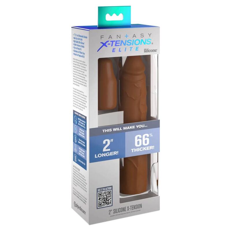 Gaine à Pénis Réaliste X-Tensions Elite Extension Amovible Caramel - Fantasy