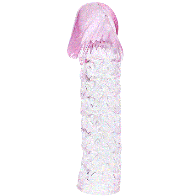 Gaine à Pénis Texturée Extension +2,5 cm Effet Cockring TPR - Baile