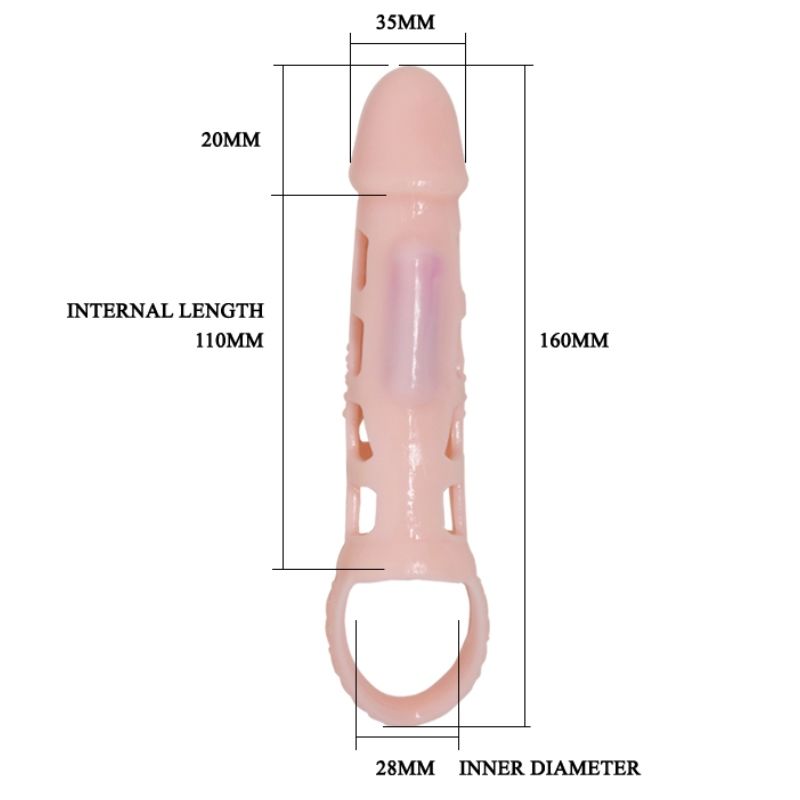 Gaine à Pénis Vibrante Harrison 13,5 cm avec Sangle Testiculaire - Pretty Love