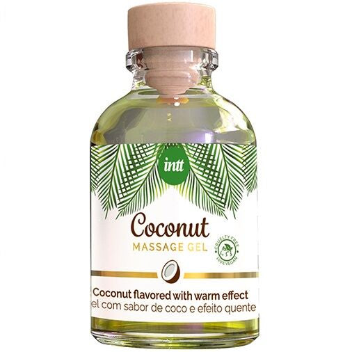 Gel de Massage Vegan Coco Effet Chauffant Embrassable 30 ml - Intt