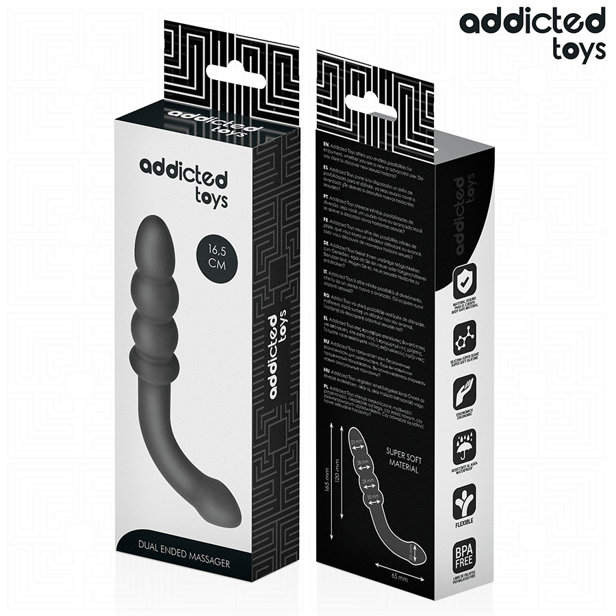 Gode Anal Double Boules Progressives Silicone 16,5 cm - Addicted Toys