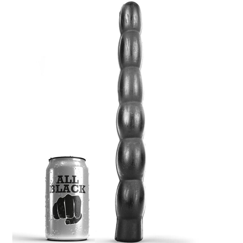 Gode Anal Ondulé XXL 32 cm Silicone Souple - All Black