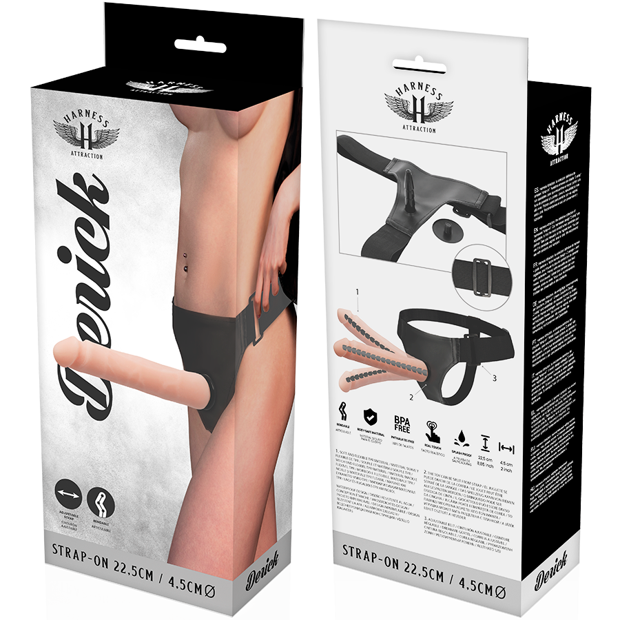 Gode Ceinture Articulable Derick Réaliste 22,5 cm Click Harness - Harness Attraction