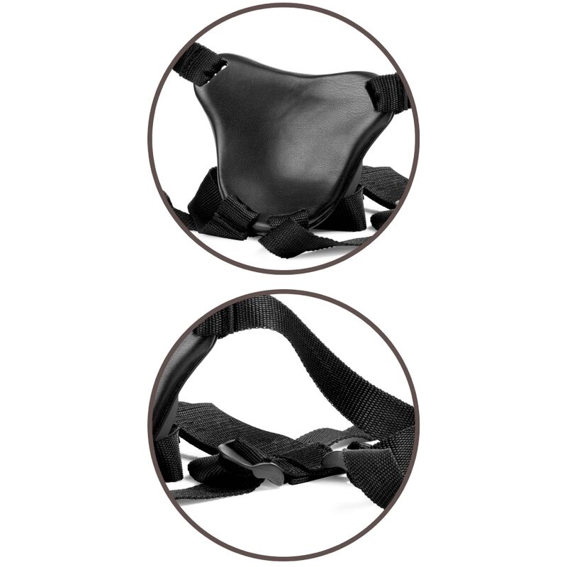 Gode Ceinture Elite Kit Harnais Réglable Anneau Testicules 20,3 cm - King Cock