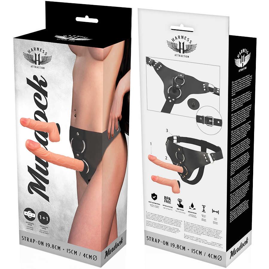 Gode Ceinture Murdock 2 Godes Réalistes Interchangeables Click Harness - Harness Attraction
