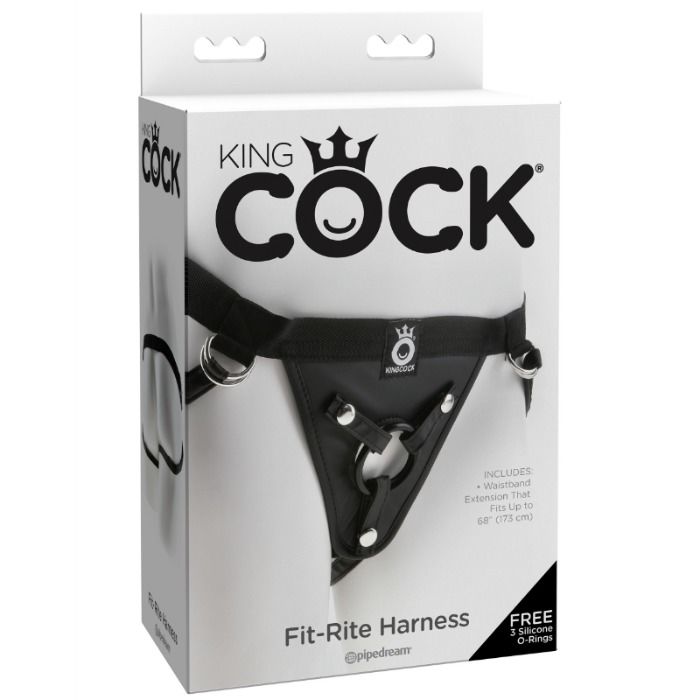 Gode Ceinture Réaliste Fit Rite Harnais Vinyle Ventouse - King Cock
